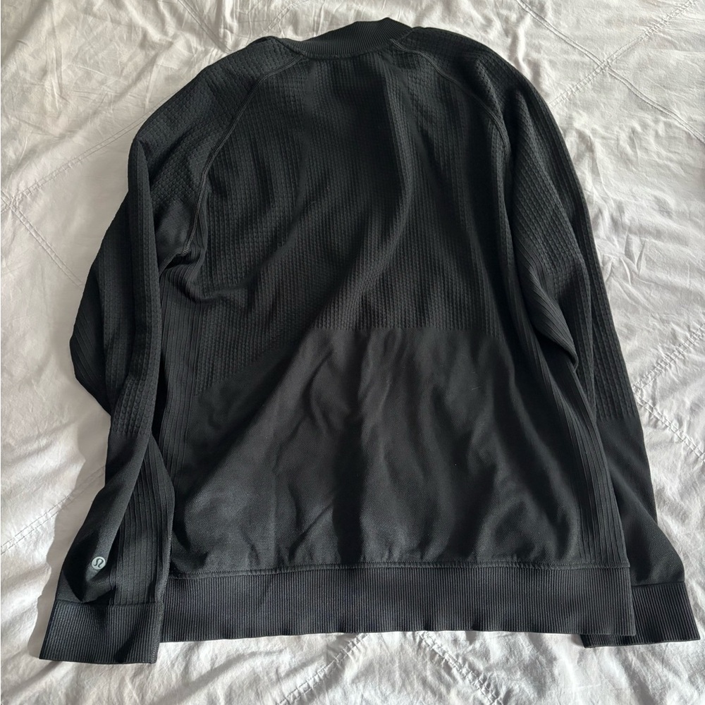 Men's Black Quarter-Zip Sweater - Picture 4 of 4